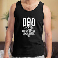 Load image into Gallery viewer, Designs by MyUtopia Shout Out:Dad Socks and Sandals Ultra Cotton Tank Top,Black / X-Small,Tank Tops
