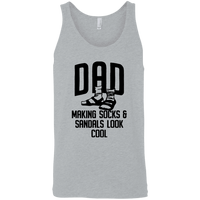 Load image into Gallery viewer, Designs by MyUtopia Shout Out:Dad Socks and Sandals Ultra Cotton Tank Top,Athletic Heather / X-Small,Tank Tops
