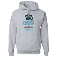 Load image into Gallery viewer, Designs by MyUtopia Shout Out:Dad Thank You For Always Being There Personalized with Kids Names Adult Hoodie,Athletic Heather / S,Pullover Hoodie
