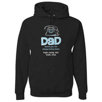Load image into Gallery viewer, Designs by MyUtopia Shout Out:Dad Thank You For Always Being There Personalized with Kids Names Adult Hoodie,Black / S,Pullover Hoodie
