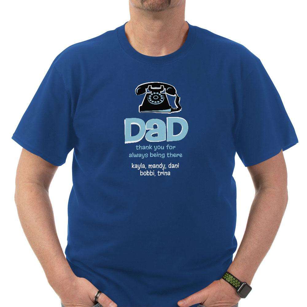 Designs by MyUtopia Shout Out:Dad Thank You For Always Being There Personalized with Kids Names Adult Unisex T-Shirt