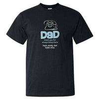 Load image into Gallery viewer, Designs by MyUtopia Shout Out:Dad Thank You For Always Being There Personalized with Kids Names Adult Unisex T-Shirt,Black / S,Adult Unisex T-Shirt
