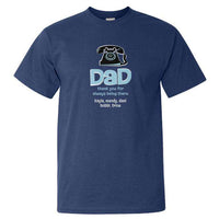 Load image into Gallery viewer, Designs by MyUtopia Shout Out:Dad Thank You For Always Being There Personalized with Kids Names Adult Unisex T-Shirt,Royal / S,Adult Unisex T-Shirt
