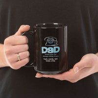 Load image into Gallery viewer, Designs by MyUtopia Shout Out:Dad Thank You For Always Being There Personalized with Kids Names Coffee Mug - Black
