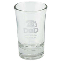 Load image into Gallery viewer, Designs by MyUtopia Shout Out:Dad Thank You For Always Being There Personalized with Kids Names Laser Etched Shot Glass
