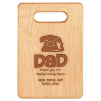 Load image into Gallery viewer, Designs by MyUtopia Shout Out:Dad Thank You For Always Being There Personalized with Kids Names Maple Laser Engraved Cutting Board,6″ X 9″ / Maple,Cutting Board
