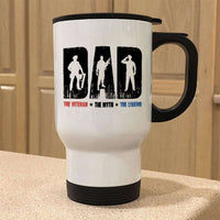 Load image into Gallery viewer, Designs by MyUtopia Shout Out:Dad, The Veteran, The Myth, The Legend Travel Mug
