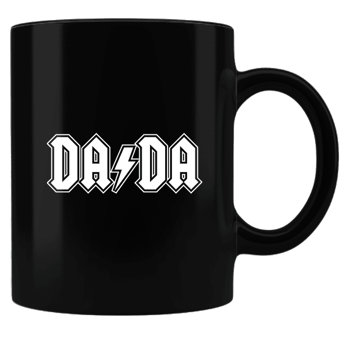 Designs by MyUtopia Shout Out:DaDa Black Ceramic Coffee Mug,Default Title,Ceramic Coffee Mug