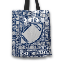 Load image into Gallery viewer, Designs by MyUtopia Shout Out:Dallas Word Cloud Fabric Totebag Reusable Shopping Tote,Football,Reusable Fabric Shopping Tote Bag
