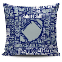 Load image into Gallery viewer, Designs by MyUtopia Shout Out:Dallas Word Cloud Pillowcases,Football / Blue/White,Pillowcases
