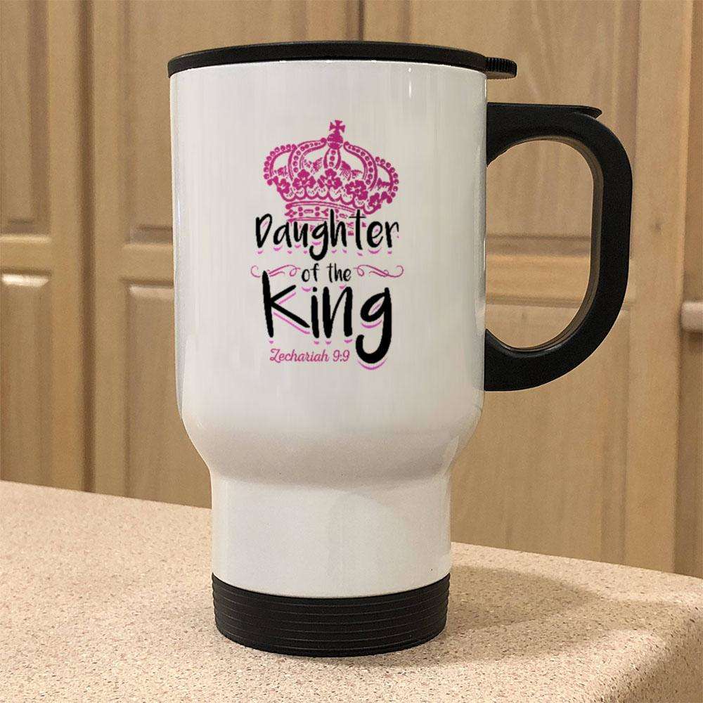 Designs by MyUtopia Shout Out:Daughter of the King 14 oz Stainless Steel Travel Coffee Mug w. Twist Close Lid