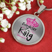 Load image into Gallery viewer, Designs by MyUtopia Shout Out:Daughter of the King Christian Faith Personalized Engraved Keepsake Necklace
