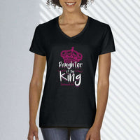 Load image into Gallery viewer, Designs by MyUtopia Shout Out:Daughter of the King Christian Unisex V-Neck Tee
