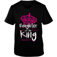 Load image into Gallery viewer, Designs by MyUtopia Shout Out:Daughter of the King Christian Unisex V-Neck Tee

