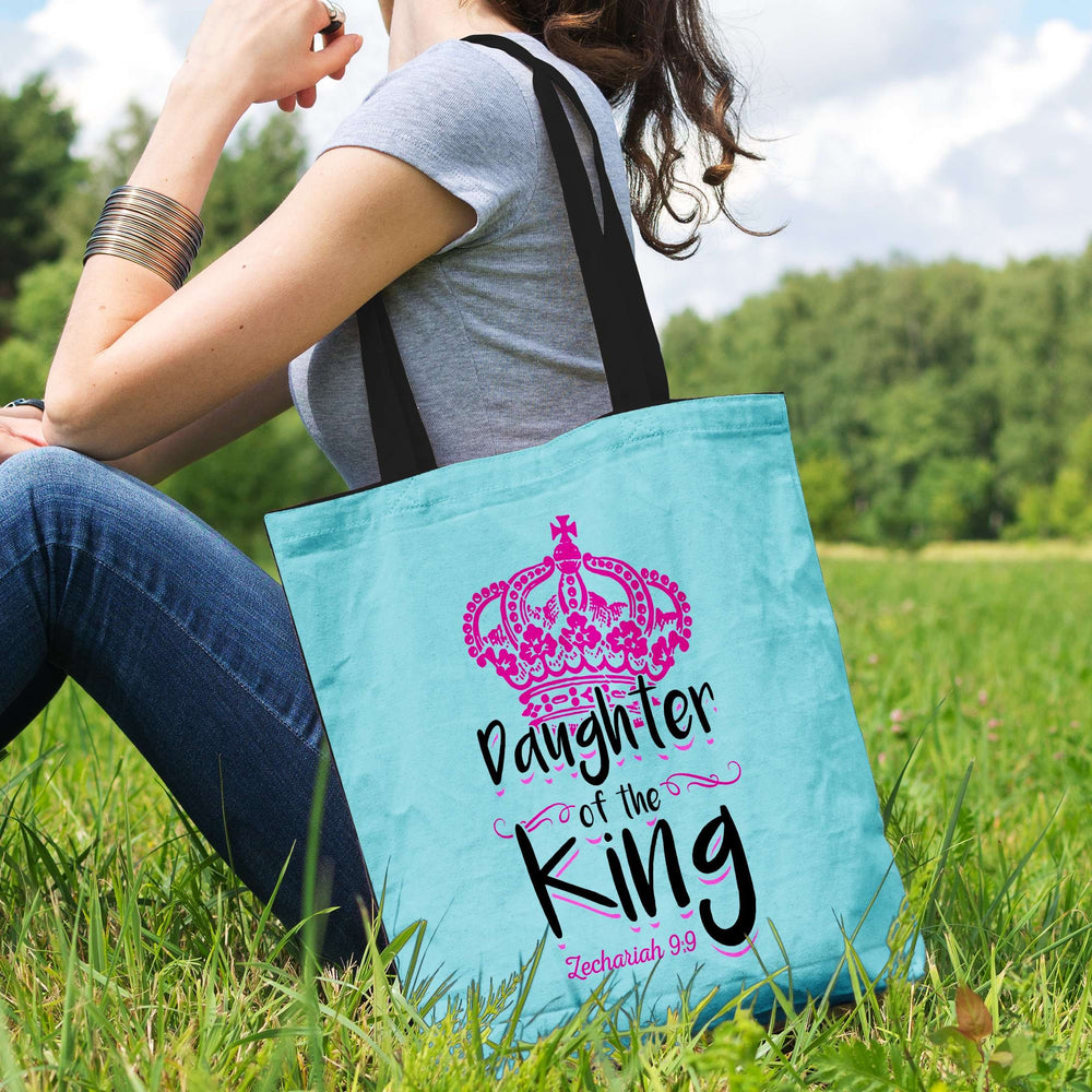 Designs by MyUtopia Shout Out:Daughter of The King Fabric Re-usable Shopping Totebag