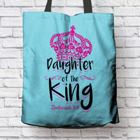 Load image into Gallery viewer, Designs by MyUtopia Shout Out:Daughter of The King Fabric Re-usable Shopping Totebag
