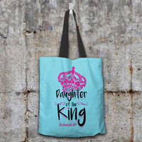 Load image into Gallery viewer, Designs by MyUtopia Shout Out:Daughter of The King Fabric Re-usable Shopping Totebag

