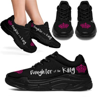 Load image into Gallery viewer, Designs by MyUtopia Shout Out:Daughter Of The King God&#39;s Princess Bible Verse Inspired Art Mesh Fabric Walking Sneakers,Women&#39;s / Ladies US5.5 (EU36),Chunky Sneakers
