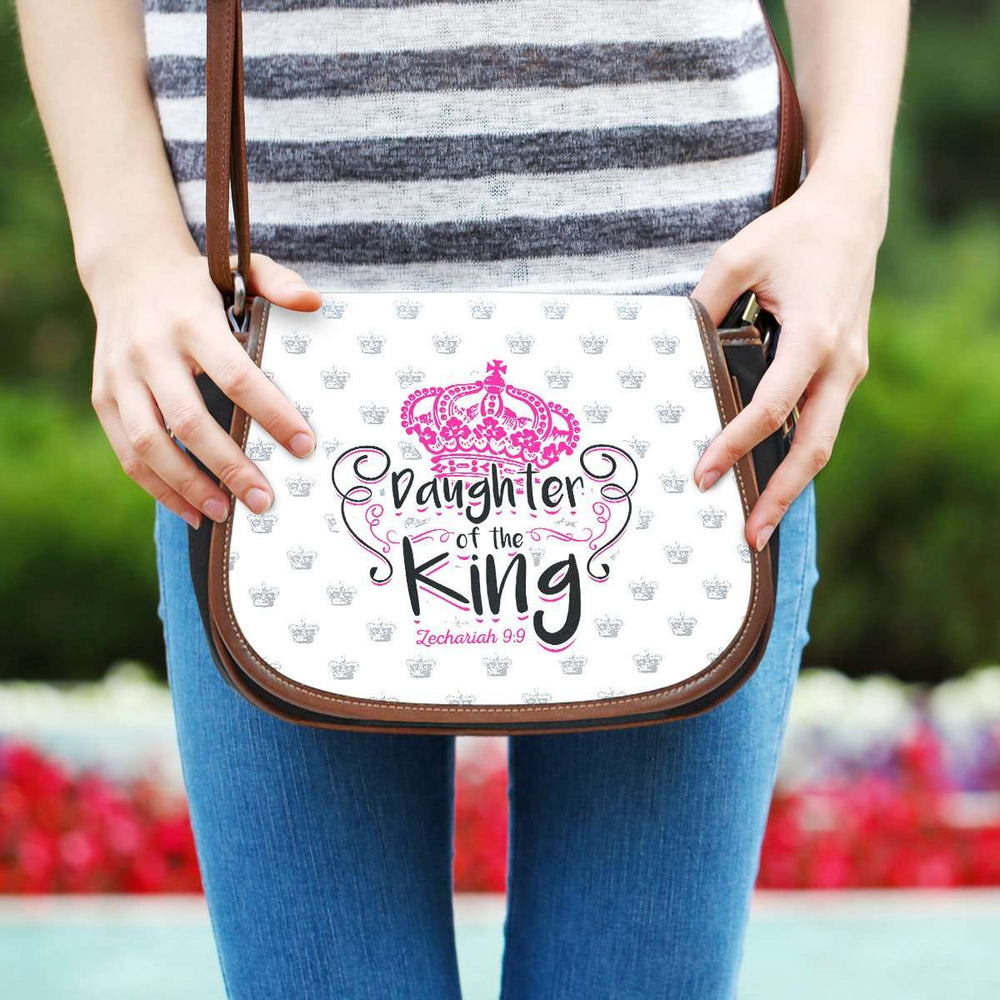 Designs by MyUtopia Shout Out:Daughter of the King Saddlebag Style Canvas Crossbody Purse