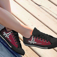 Load image into Gallery viewer, Designs by MyUtopia Shout Out:#DawgNation Georgia Basketball Fan Classic Canvas Tennis Shoes
