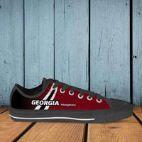 Load image into Gallery viewer, Designs by MyUtopia Shout Out:#DawgNation Georgia Basketball Fan Classic Canvas Tennis Shoes
