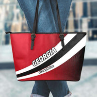 Load image into Gallery viewer, Designs by MyUtopia Shout Out:#DawgNation Georgia Fan Faux Leather Totebag Purse,Large (11 T x 17 x 6) / Red/Black/White,tote bag purse
