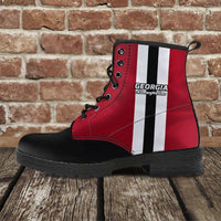 Load image into Gallery viewer, Designs by MyUtopia Shout Out:#DawgNation Georgia Faux Leather 7 eye Lace-up Boots
