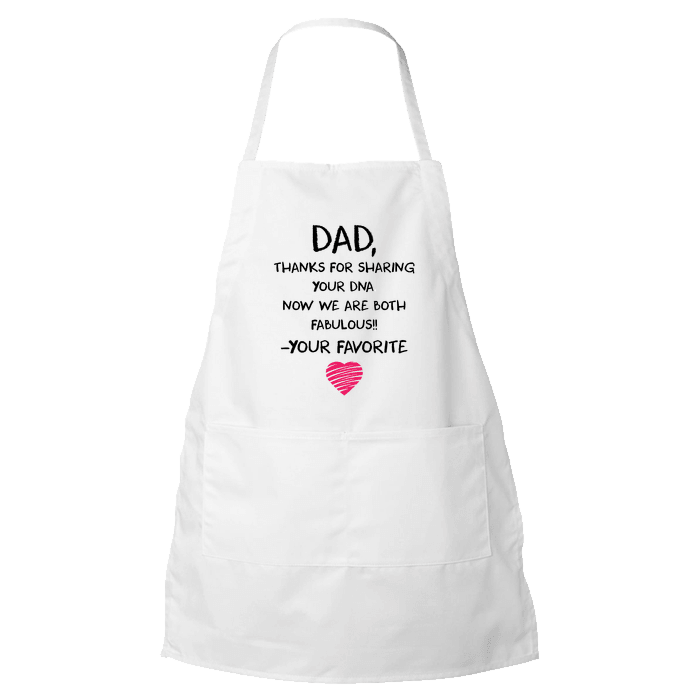 Designs by MyUtopia Shout Out:Dear Dad Apron,White,Apron