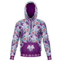 Load image into Gallery viewer, Unicorns in a field of Roses Fashion Hooded Sweatshirt
