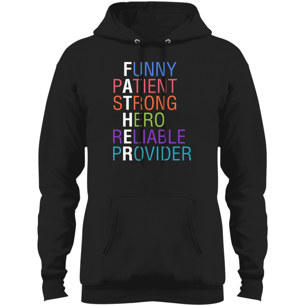 Designs by MyUtopia Shout Out:Descriptions of Father Anagram Core Fleece Pullover Hoodie,Jet Black / S,Sweatshirts