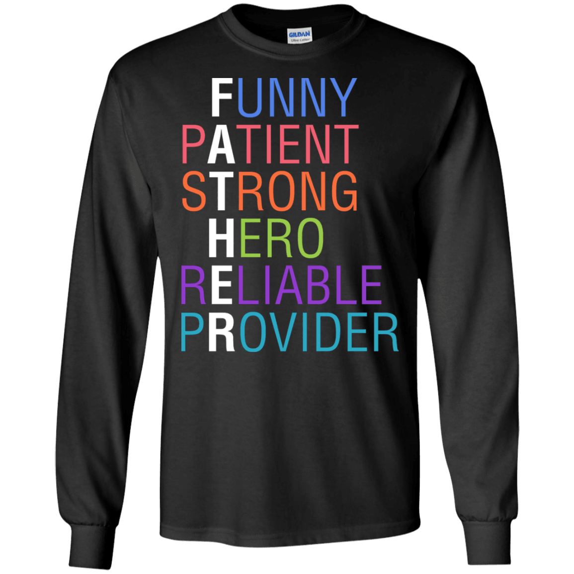 Designs by MyUtopia Shout Out:Descriptions of Father Anagram Ultra Cotton Unisex Long Sleeve T-Shirt,Black / S,Long Sleeve T-Shirts