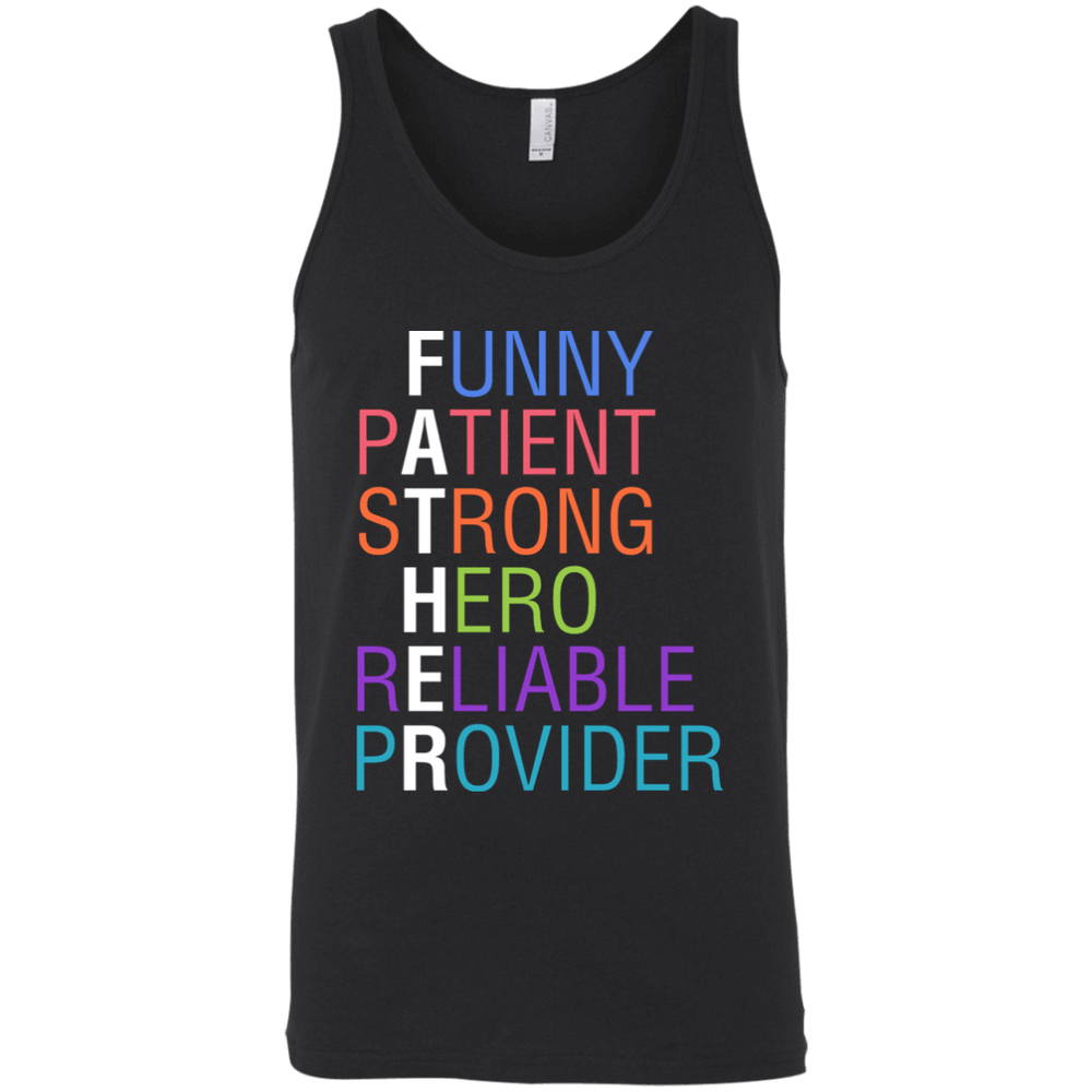 Designs by MyUtopia Shout Out:Descriptions of Father Anagram Unisex Tank Top,Black / X-Small,Tank Tops