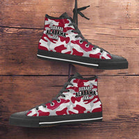 Load image into Gallery viewer, Designs by MyUtopia Shout Out:Diehard Alabama Fan Camo Print Canvas High Top Shoes
