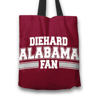 Load image into Gallery viewer, Designs by MyUtopia Shout Out:Diehard Alabama Fan Fabric Totebag Reusable Shopping Tote
