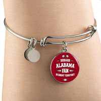 Load image into Gallery viewer, Designs by MyUtopia Shout Out:Diehard Alabama Fan In Enemy Territory Handcrafted Jewelry - ALCF,Bangle-Bracelet adjustable / Silver,Necklace
