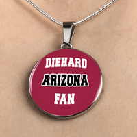 Load image into Gallery viewer, Designs by MyUtopia Shout Out:Diehard Arizona Cardinals Fan Handcrafted Necklace,Luxury Necklace w/ adjustable snake-chain / Red/Black,Necklace
