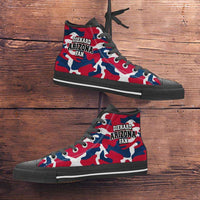 Load image into Gallery viewer, Designs by MyUtopia Shout Out:Diehard Arizona Wildcats Fan Camo Canvas High Top Shoes,Men&#39;s / Mens US 5 (EU38) / Red/Blue/White Camo,High Top Sneakers
