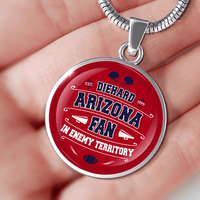 Load image into Gallery viewer, Designs by MyUtopia Shout Out:Diehard Arizona Wildcats Fan In Enemy Territory Engravable Personalized Jewelry

