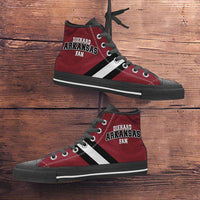 Load image into Gallery viewer, Designs by MyUtopia Shout Out:Diehard Arkansas Fan Canvas High Top Shoes
