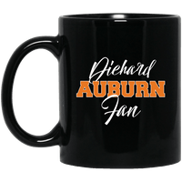 Load image into Gallery viewer, Designs by MyUtopia Shout Out:Diehard Auburn Fan Ceramic Coffee Mug - Black,11 oz / Black,Ceramic Coffee Mug
