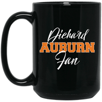 Load image into Gallery viewer, Designs by MyUtopia Shout Out:Diehard Auburn Fan Ceramic Coffee Mug - Black,15 oz / Black,Ceramic Coffee Mug
