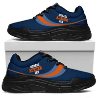 Load image into Gallery viewer, Designs by MyUtopia Shout Out:Diehard Auburn Fan Chunky Sneaker,Women&#39;s / Ladies US5.5 (EU36) / Navy Blue,Chunky Sneakers
