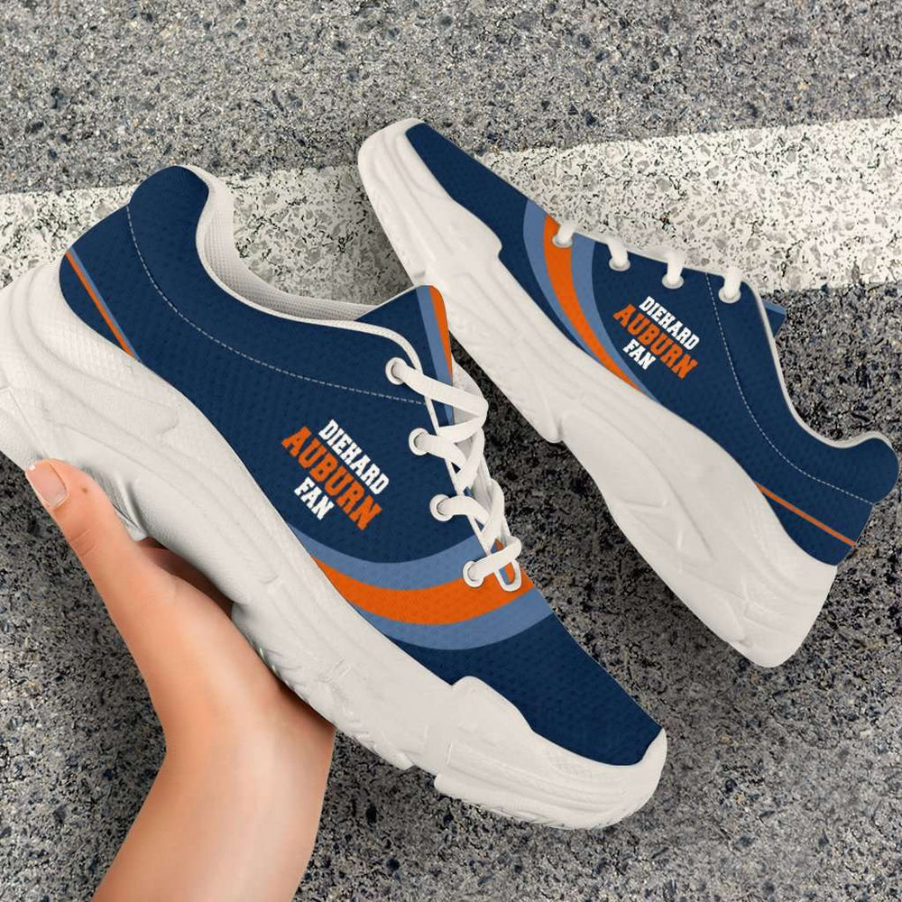 Designs by MyUtopia Shout Out:Diehard Auburn Fan Chunky Sneaker Walking Shoes,Women's / Ladies US5.5 (EU36),Chunky Sneakers