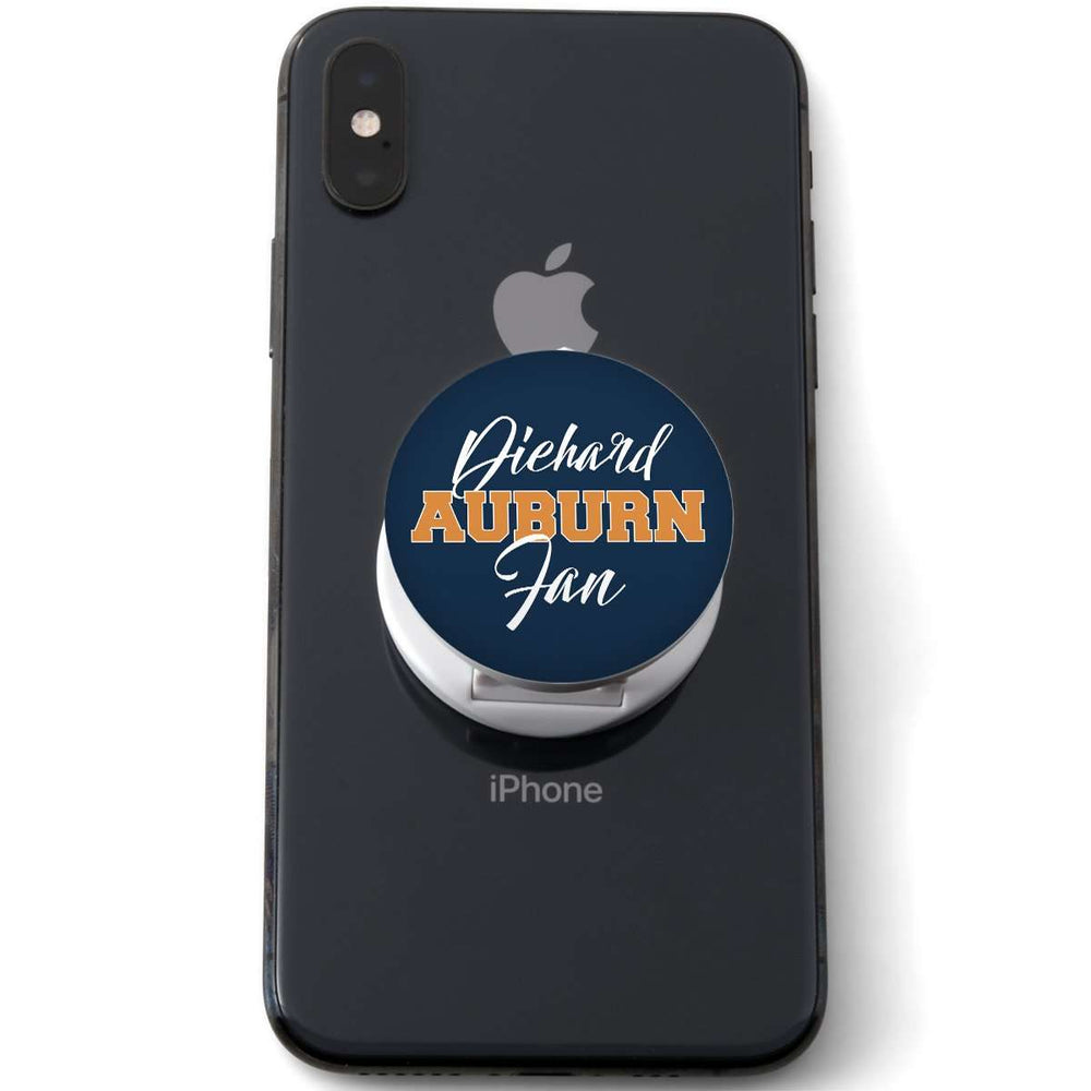 Designs by MyUtopia Shout Out:Diehard Auburn Fan Hinged Pop-out Phone Grip and stand for Smartphones and Tablets