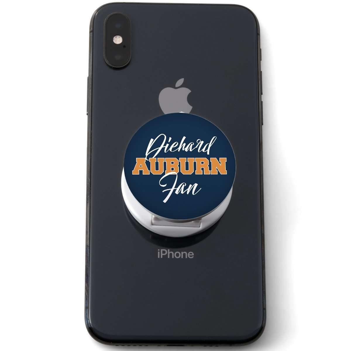 Designs by MyUtopia Shout Out:Diehard Auburn Fan Hinged Pop-out Phone Grip and stand for Smartphones and Tablets
