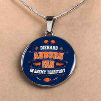 Load image into Gallery viewer, Designs by MyUtopia Shout Out:Diehard Auburn Fan In Enemy Territory Handcrafted Jewelry - AUBCF
