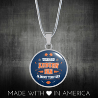 Load image into Gallery viewer, Designs by MyUtopia Shout Out:Diehard Auburn Fan In Enemy Territory Handcrafted Jewelry - AUBCF
