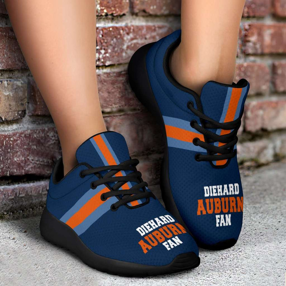 Designs by MyUtopia Shout Out:Diehard Auburn Fan Sport Sneakers,Women's / Ladies US5.5 (EU36) / Navy Blue,Sport Sneakers