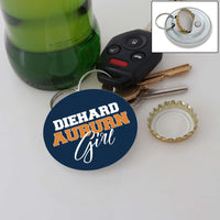 Load image into Gallery viewer, Designs by MyUtopia Shout Out:Diehard Auburn Girl Magnetic Key chain with Bottle Opener

