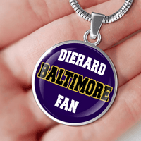 Load image into Gallery viewer, Designs by MyUtopia Shout Out:Diehard Baltimore Fan Handcrafted Necklace
